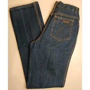 1980s Original Calvin Klein Jeans Sz 7 High-rise Straight Leg 100% Cotton EUC